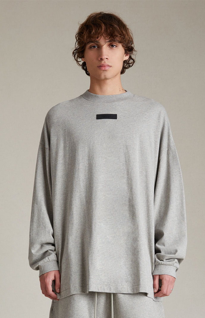 피어오브갓 에센셜 Fear of God Essentials Dark Heather Oatmeal Long Sleeve T-Shirt