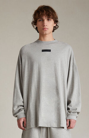Dark Heather Oatmeal Long Sleeve T-Shirt image number 2