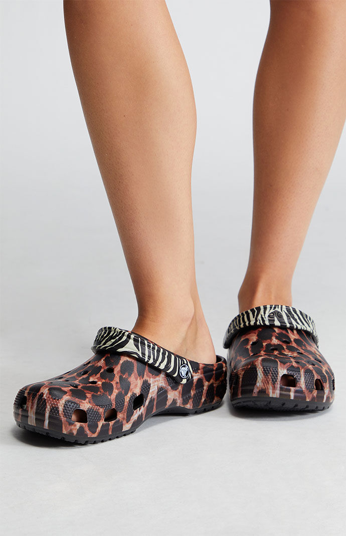 Crocs Women s Classic Animal Remix Print Clogs PacSun