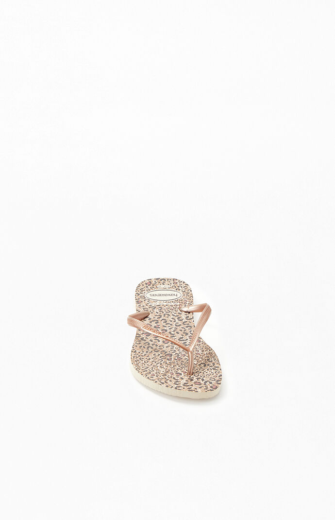 Leopard Print Slim Sandals