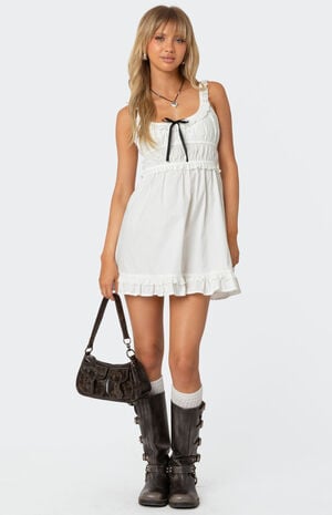 Eyelet Frill Mini Dress image number 2
