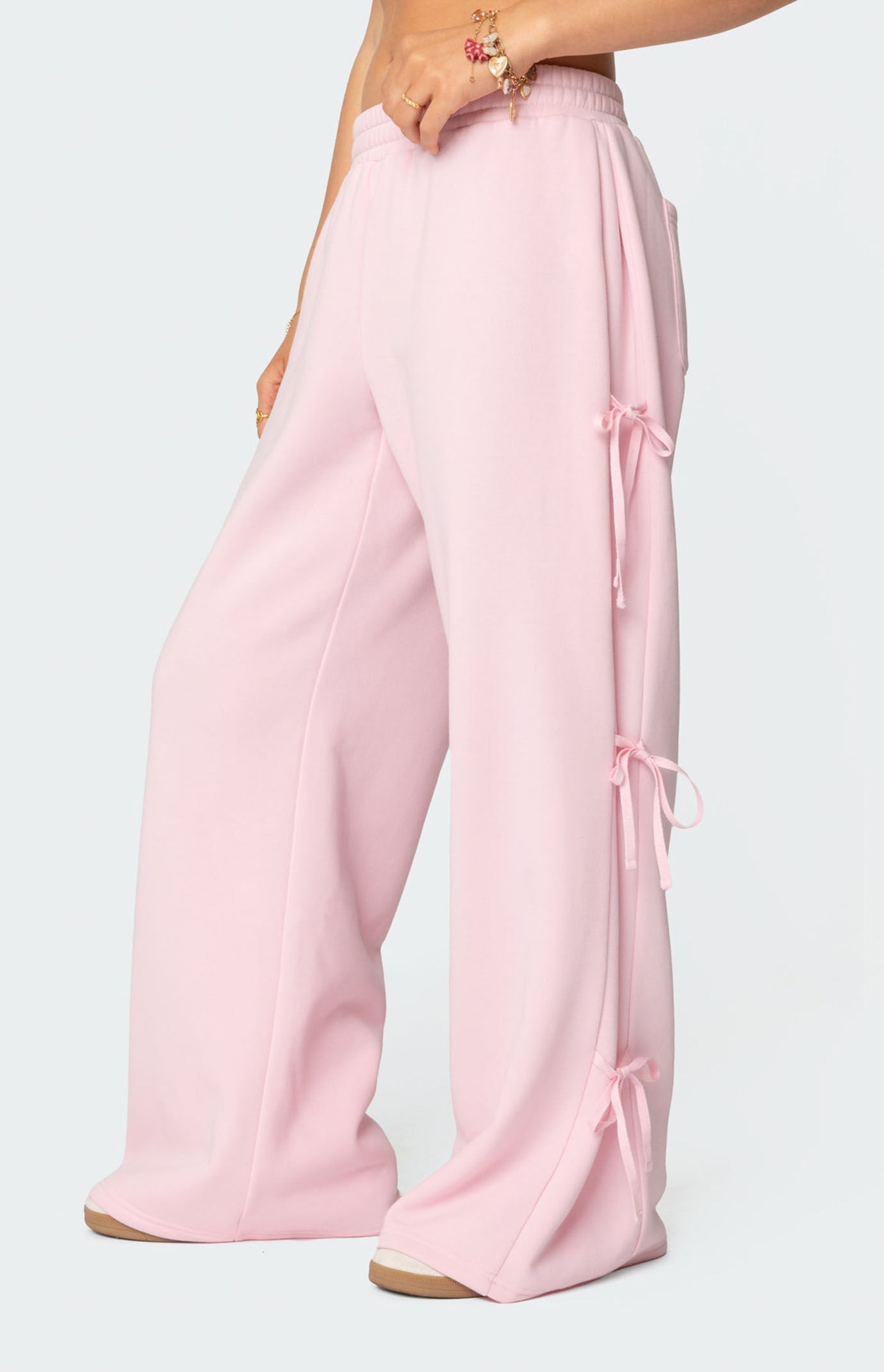 Edikted Claudette Baggy Ribbon Sweatpants | PacSun