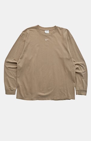 2000s Nike Beige Long Sleeve T-Shirt image number 1