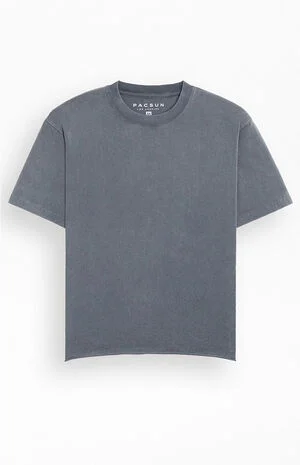 Vintage Blue Premium Cropped T-Shirt image number 1