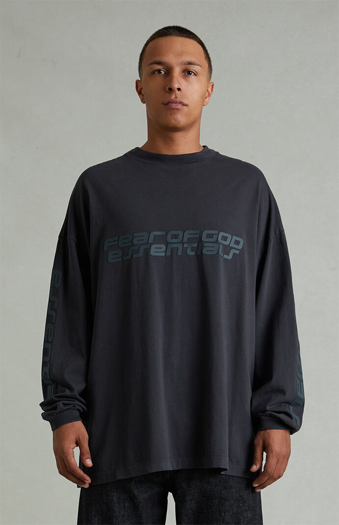 Fear of God ESSENTIALS Vintage Black '90s Long Sleeve T-Shirt | PacSun