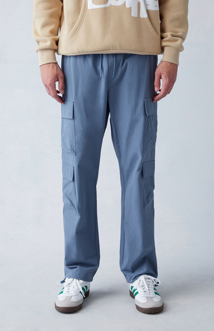PacSun Performance Stretch Blue Straight Cargo Pants PacSun