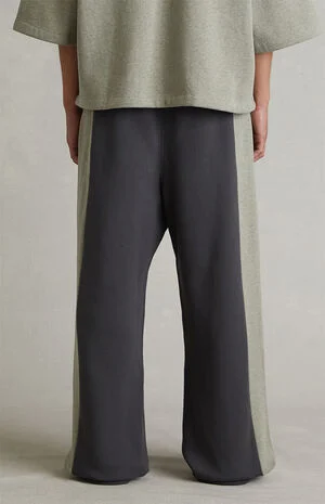 Iron Gray Paneled Lounge Baggy Sweatpants image number 6