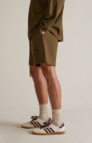 Olive Fleece Soccer Sweat Shorts image number 4