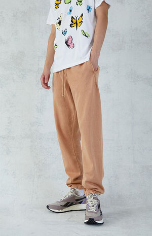 Tan Fleece Sweatpants Tan Fleece Sweatpants image number null