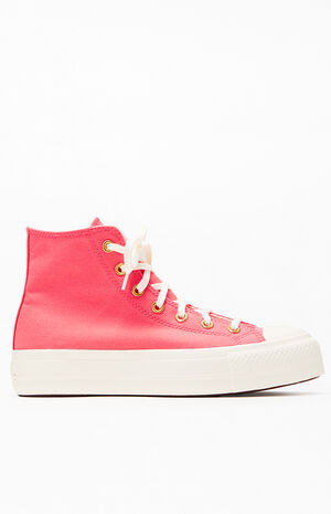 Rose Chuck Taylor All Star Lift High Top Sneakers image number 1