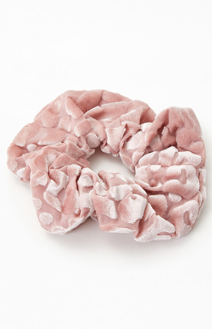 Pink Burnout Velvet Scrunchie
