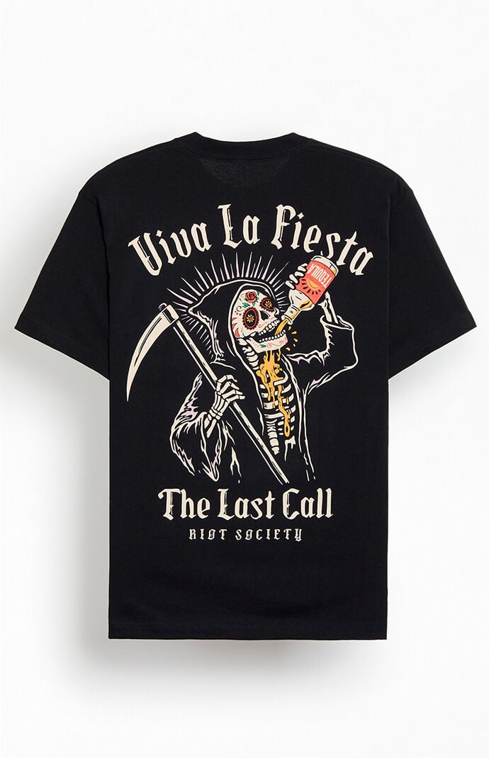 Riot Society Men's Last Call Reaper T-shirt In Black
