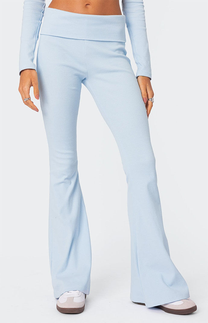 Edikted Coffee Break Ribbed Flare Leggings