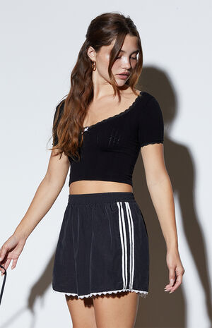 Lace Trim Track Shorts image number 3