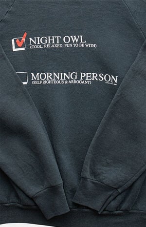 '90s Night Owl Crew Neck Sweatshirt image number 2