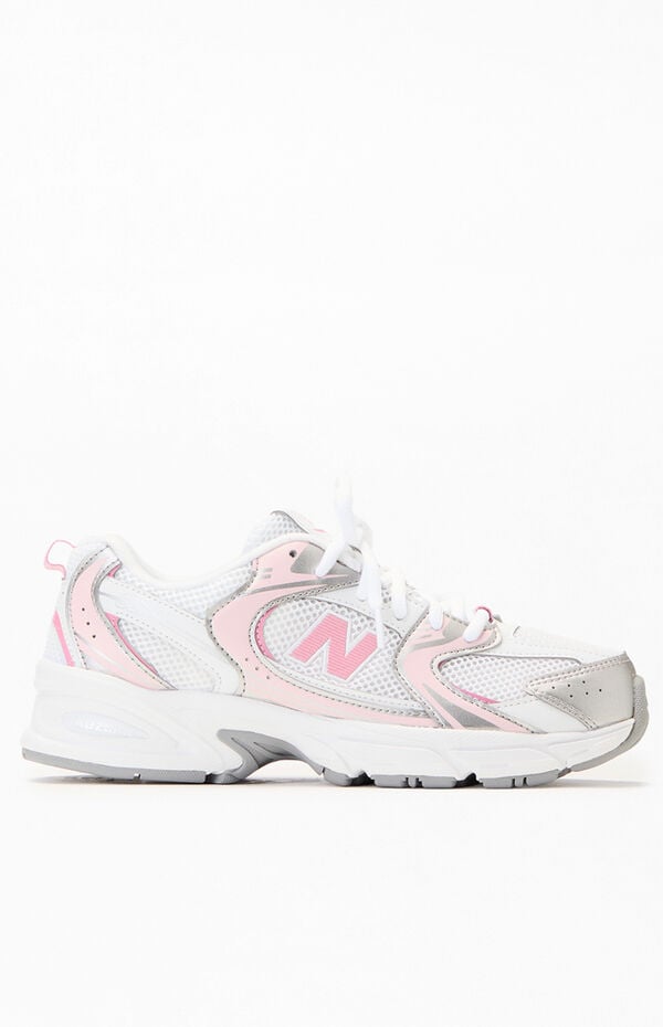 New Balance Kids White & Pink 530 Shoes