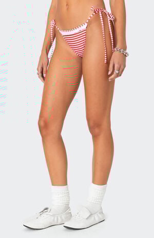 Zora Striped String Bikini Bottom image number 4