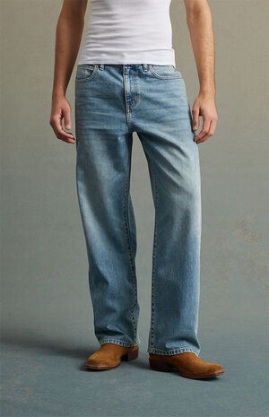 Tinted Light Indigo Baggy Jeans image number 2