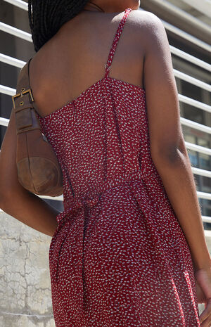 Red Floral Mini Dress image number 4