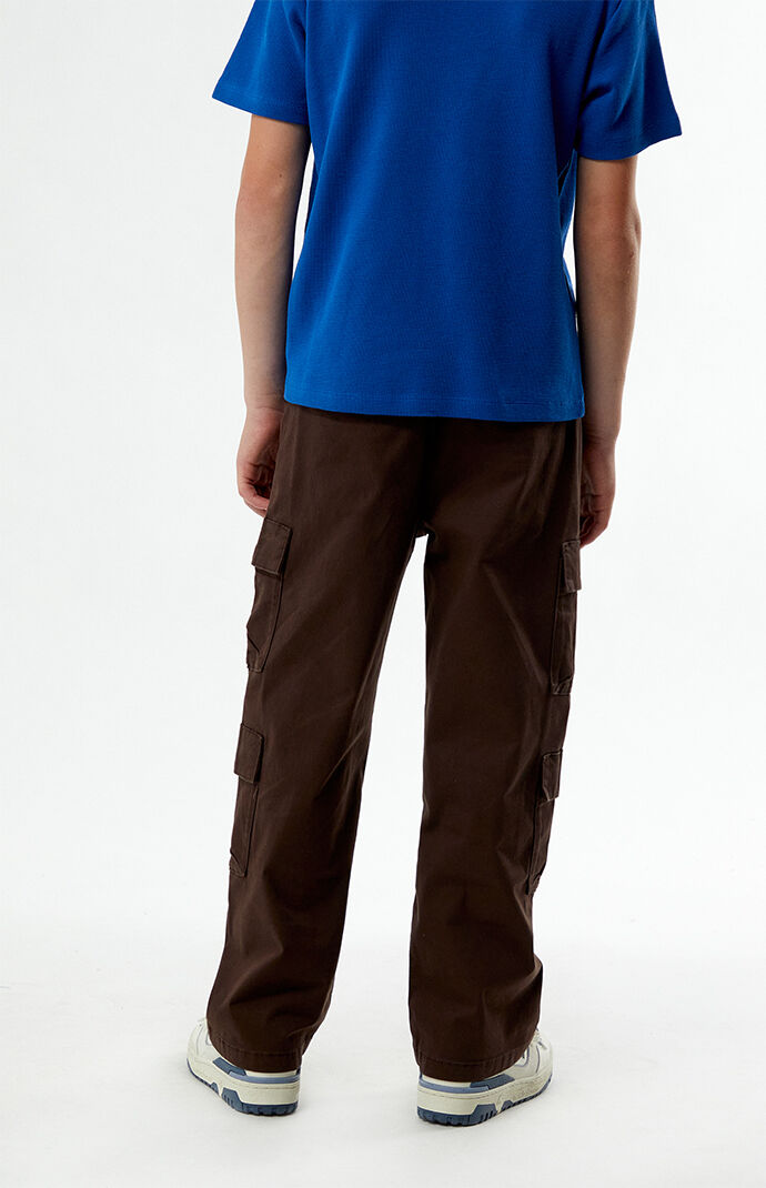 Pacsun Kids Baggy Pants Stretch Cargo Brown