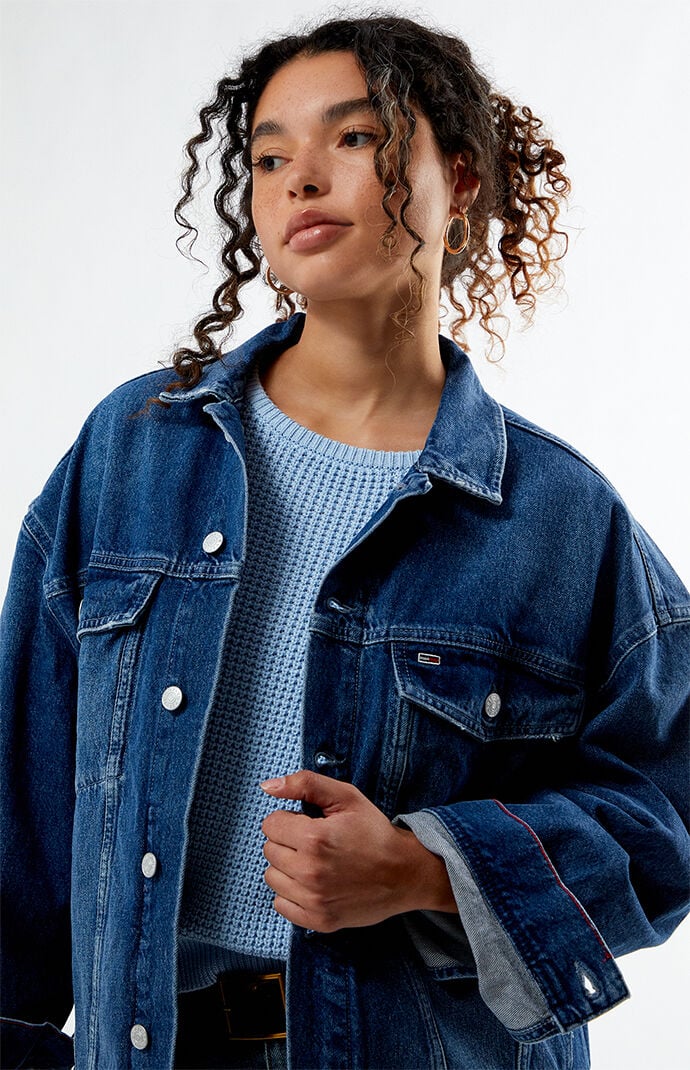 Tommy Jeans Daisy Oversized Colorblocked Denim Jacket | PacSun
