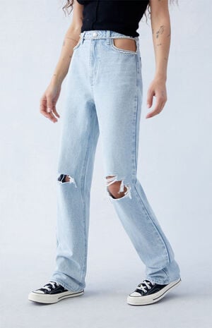 Eco Rhinestone '90s Boyfriend Jeans image number 4