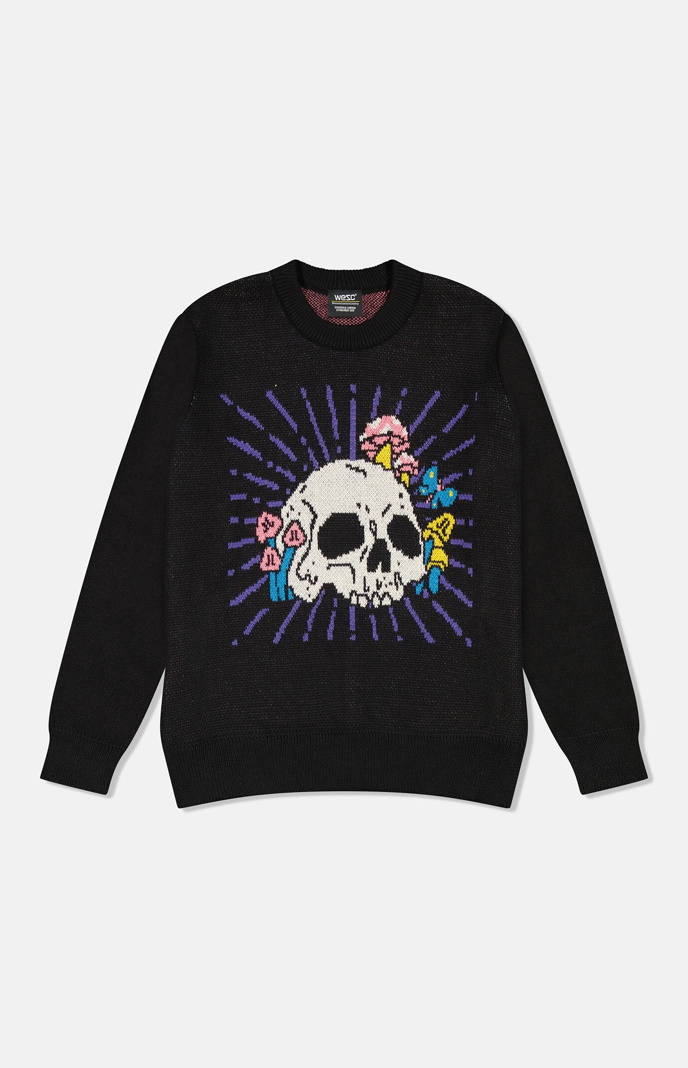 WeSC Leon Skull Mushrooms Crew Neck Sweater