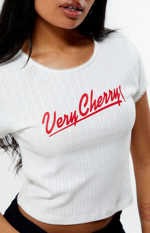 By PacSun Cherry Coke Pointelle T-Shirt image number 2