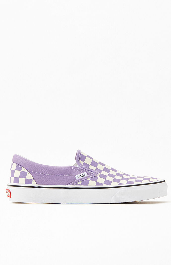 lavender vans checkered