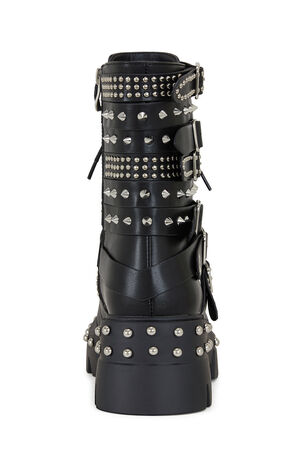 Women's Winola Silver Faux Leather Combat Boots image number 3