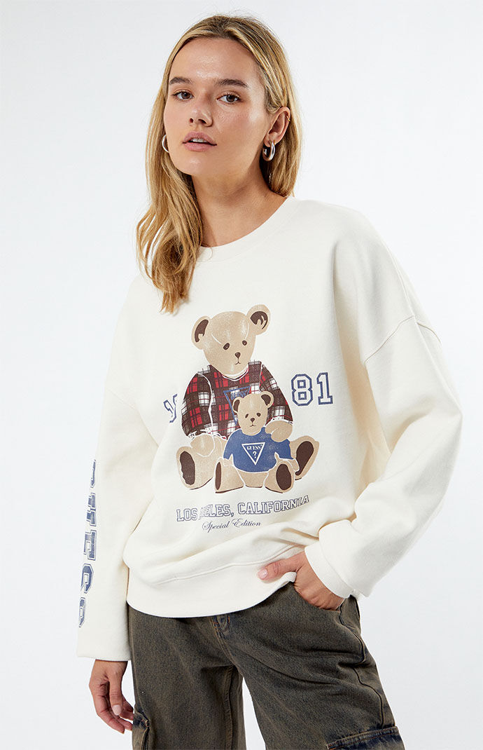 Guess Bear Oversized Crew Neck Sweatshirt PacSun