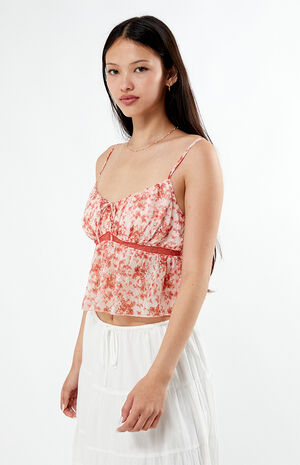 Floral Tie Front Cami image number 3
