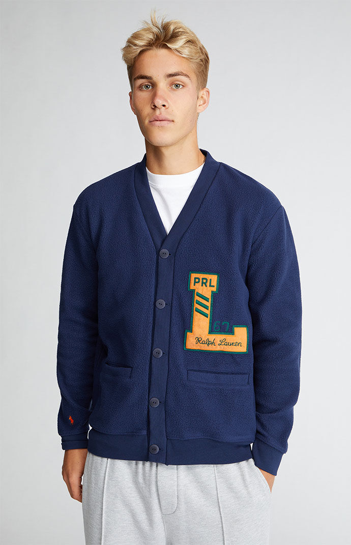 Polo store letterman cardigan