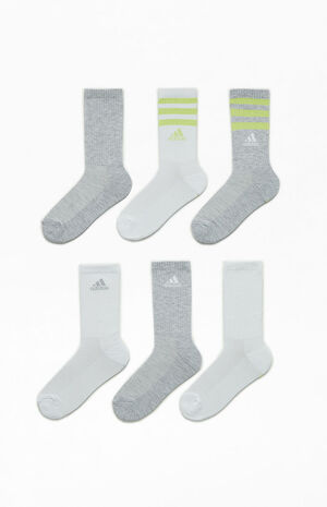 Kids 6 Pack Cushioned Crew Socks image number 2