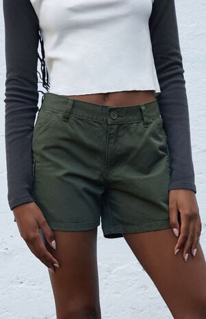 Green Cargo Shorts image number 2