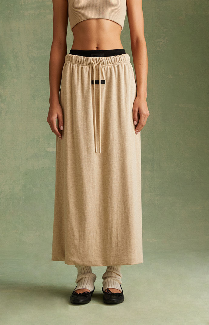 Fear of God ESSENTIALS Women's Gold Heather Maxi Skirt