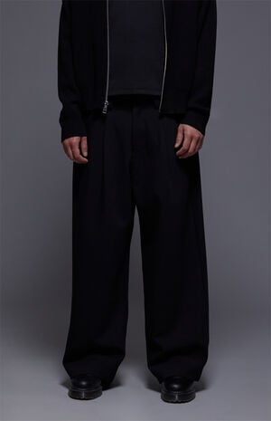 by Pacsun Athens Baggy Trousers Stretch Pleated Black image number 2