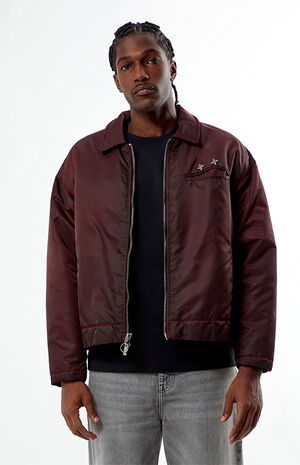 Washed Red Nylon Jacket image number 1
