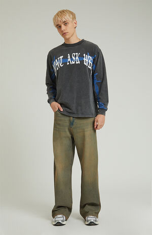 Blake Tinted Extreme Baggy Jeans Medium Indigo image number 4