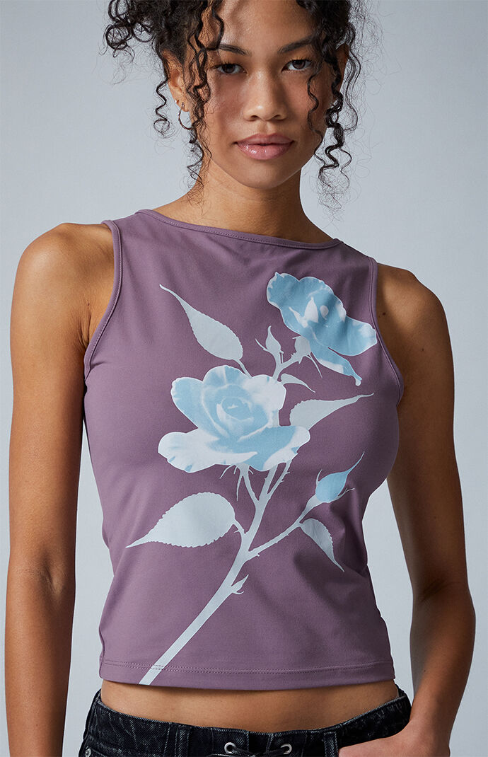 Third Charm Rose High Neck Tank Top | Pacsun