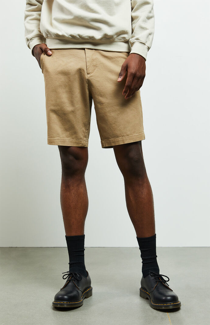 Khaki Slim Fit Chino Shorts