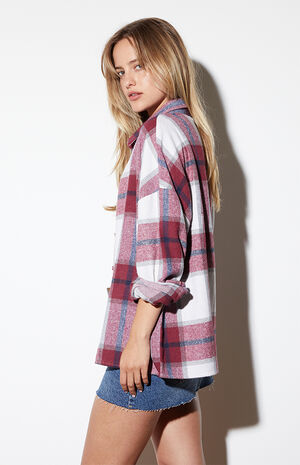 Oversized Boyfriend Flannel Shirt image number 2