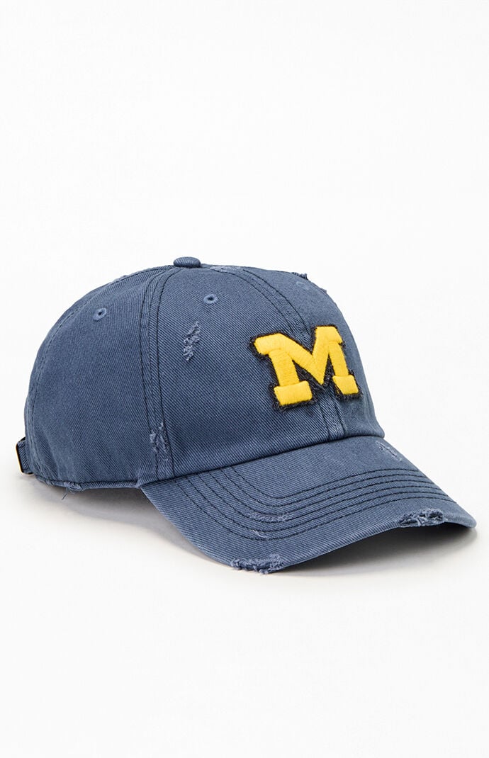 47 Brand Michigan Wolverines Weathered Strapback Hat