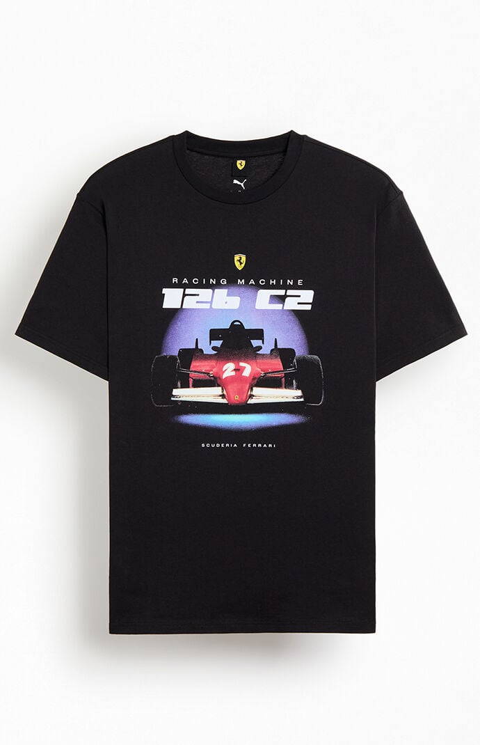 Puma Men's Scuderia Ferrari Vintage T-Shirt in Black - Size 2XL