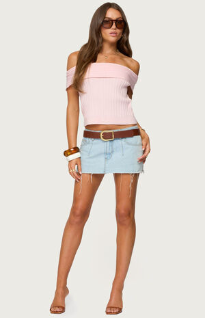 Blythe Ribbed Knit Fold Over Top image number 5