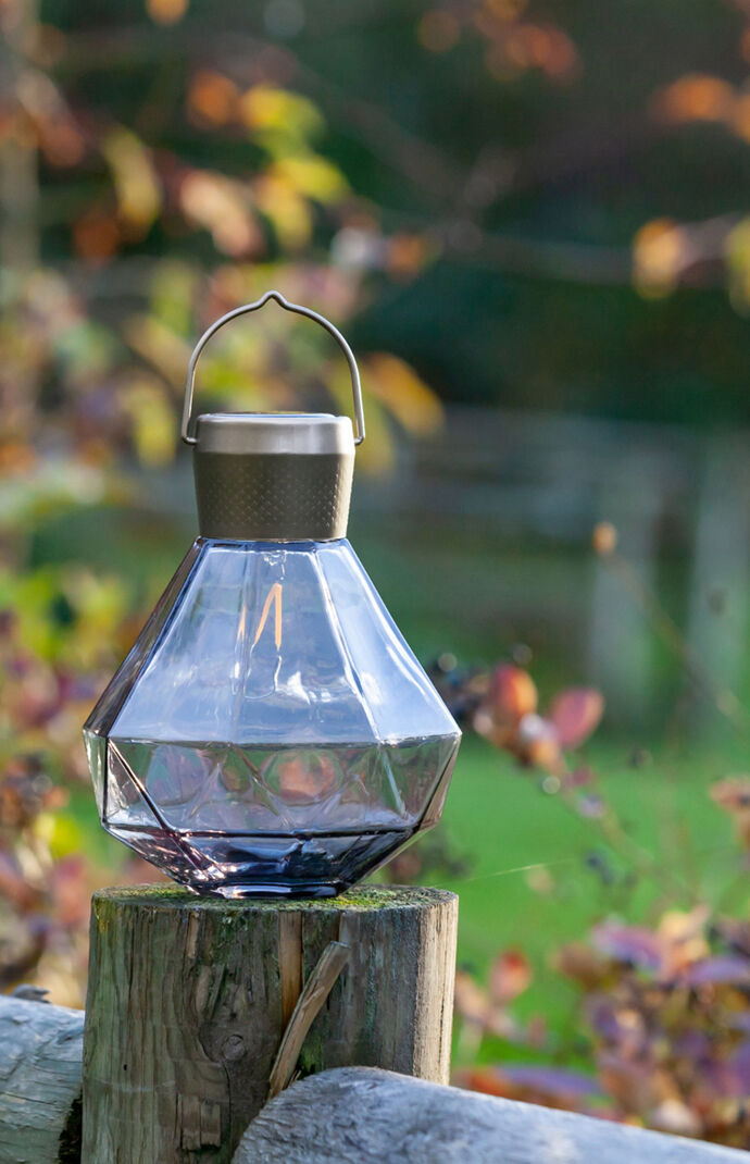 Smoke Solar Gem Lantern