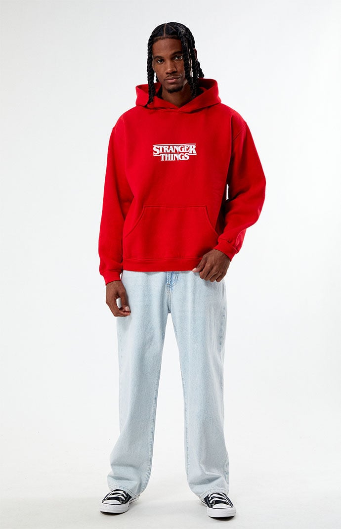 Red stranger shop things hoodie