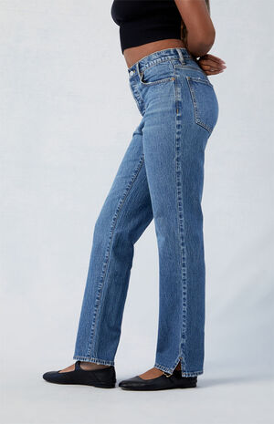 Stretch Dark Indigo Dad Jeans image number 4