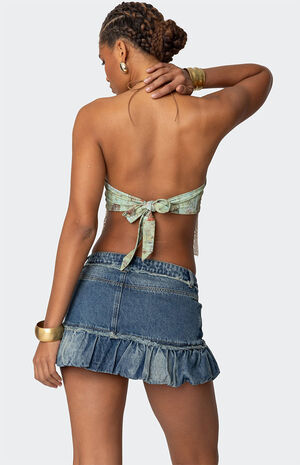 Kloe Backless Crochet Split Front Top image number 4