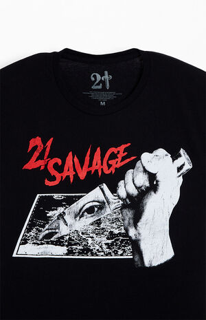 21 Savage Knife Oversized T-Shirt image number 2
